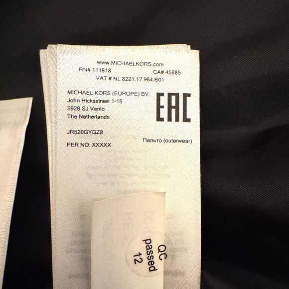 MICHAEL KORS Women Gray LogoJacquard Hooded Puffer Jacket XS NWT $395 - Picture 12 of 13